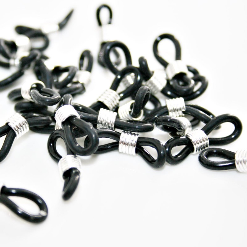 BOLSA 25 PARES GOMAS DE LENTES NEGRA