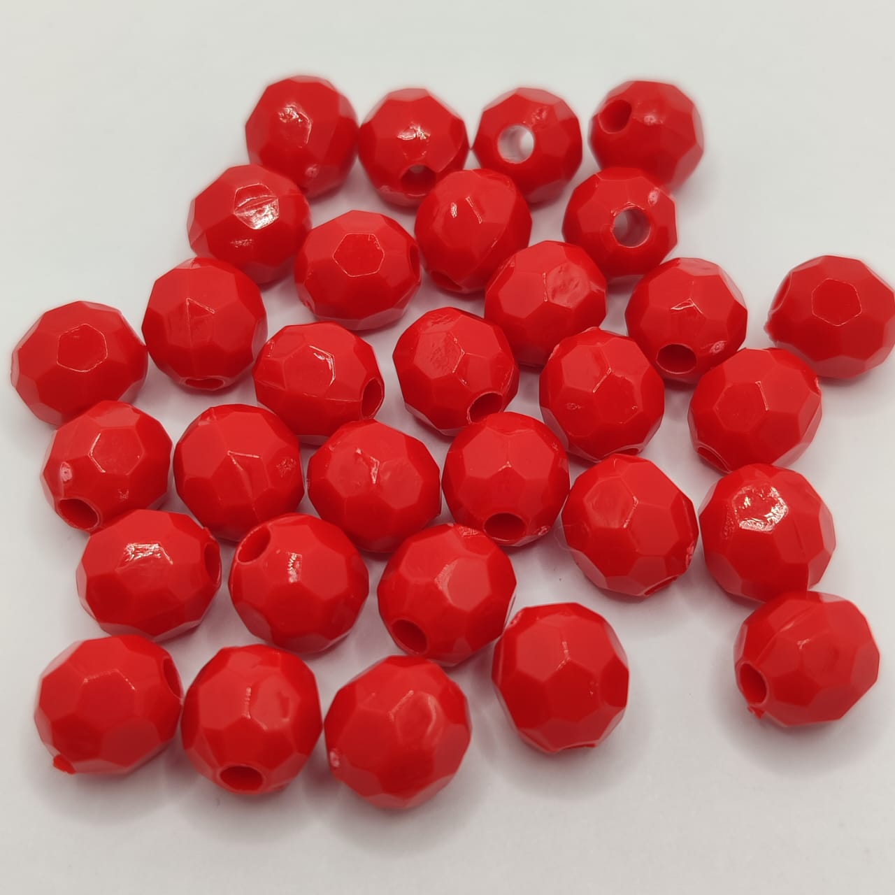 BOLSA 20 UND ESFERAS FACETADAS ROJAS