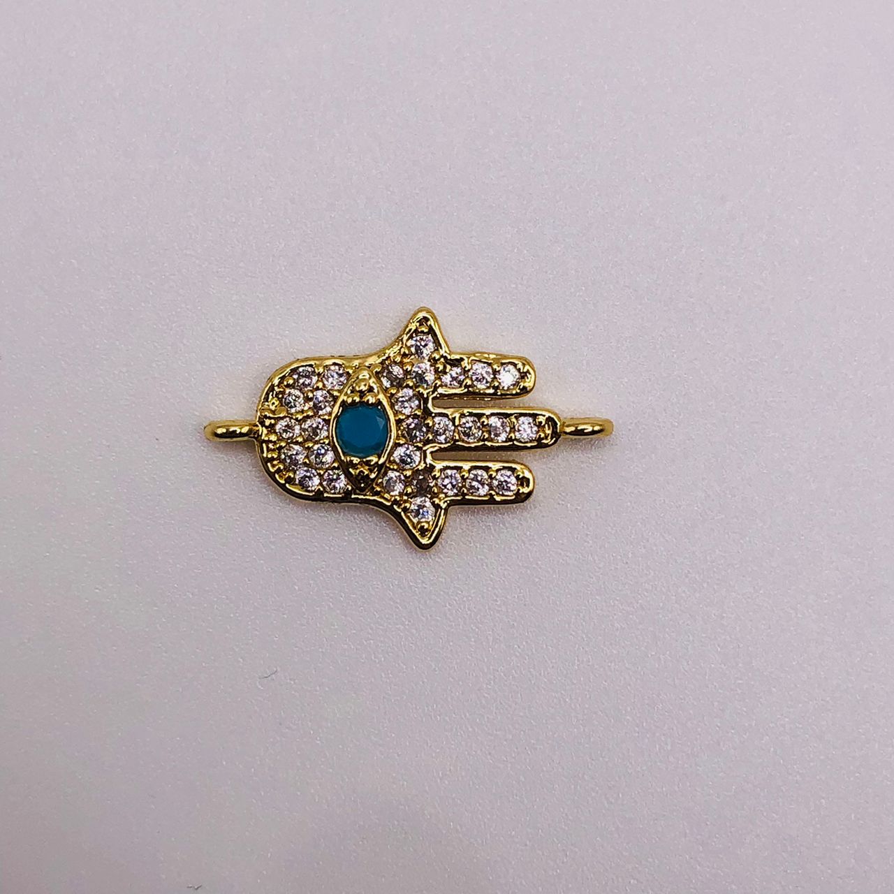 DIJES CONECTORES MANO DE FATIMA PUNTO TURQUESA