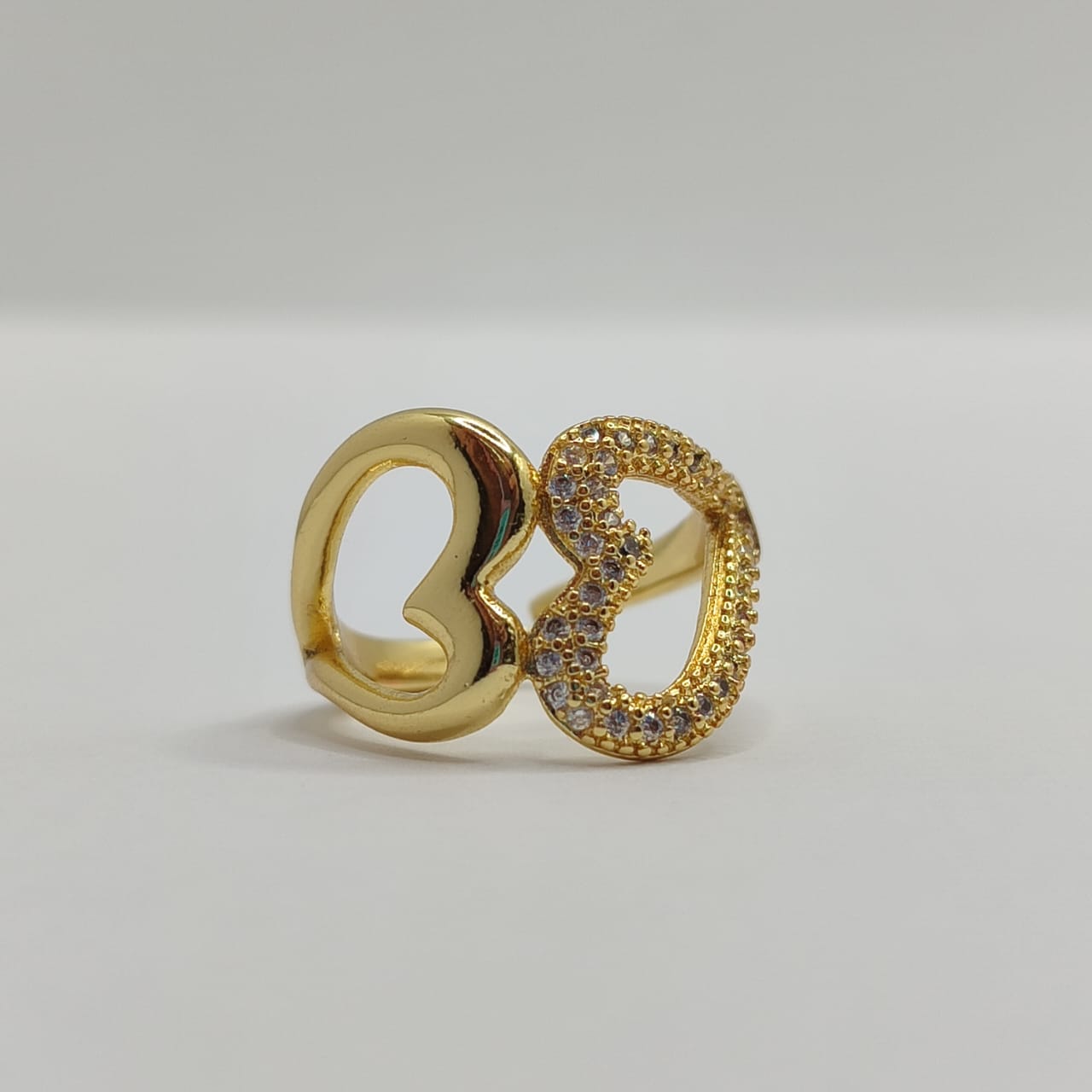 ANILLOS AJUSTABLE CORAZON DOBLE