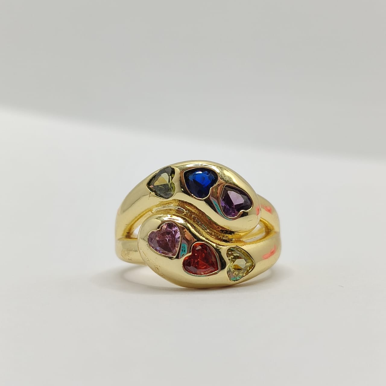 ANILLO AJUSTABLE MULTI CORAZONES