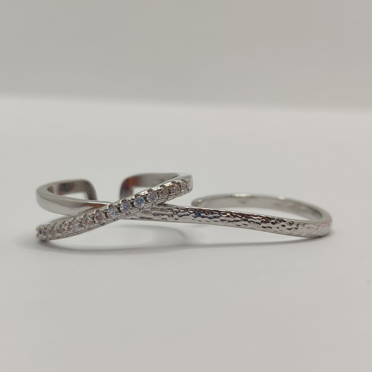 ANILLO DOBLE PLATEADO