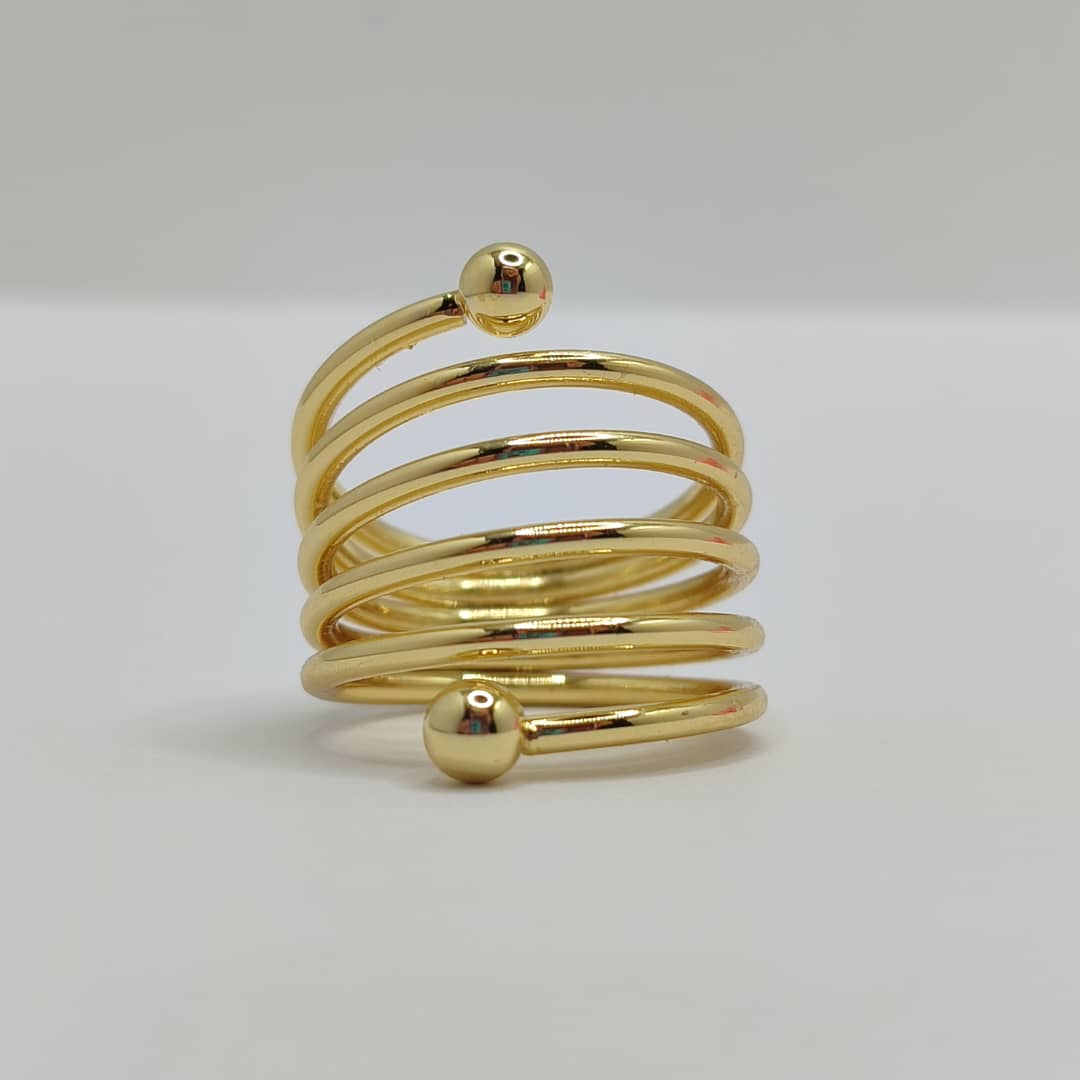 ANILLO AJUSTABLE 5 ESPIRALES CON DOS ESFERAS PEQ