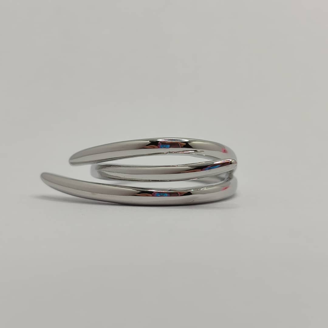 ANILLO AJUSTABLE TRES PUNTAS PLATEADO