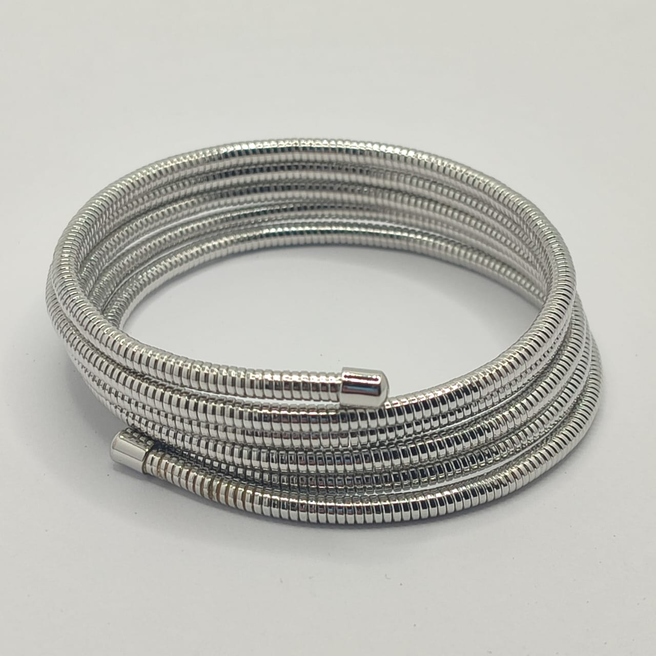 BRAZALETE RESORTE PLATEADO