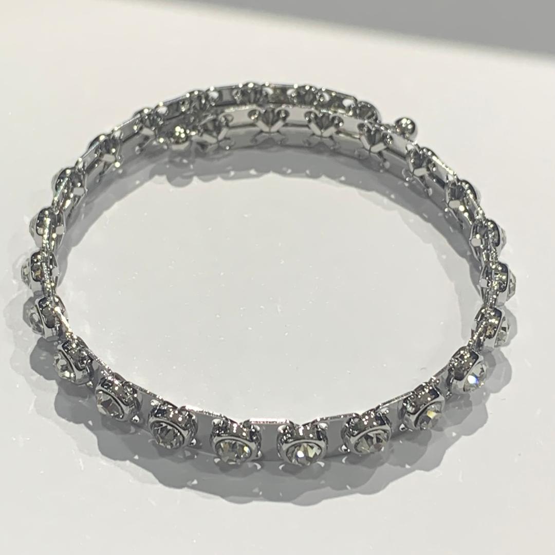 BRAZALETE CON CIRCON PLATEADO