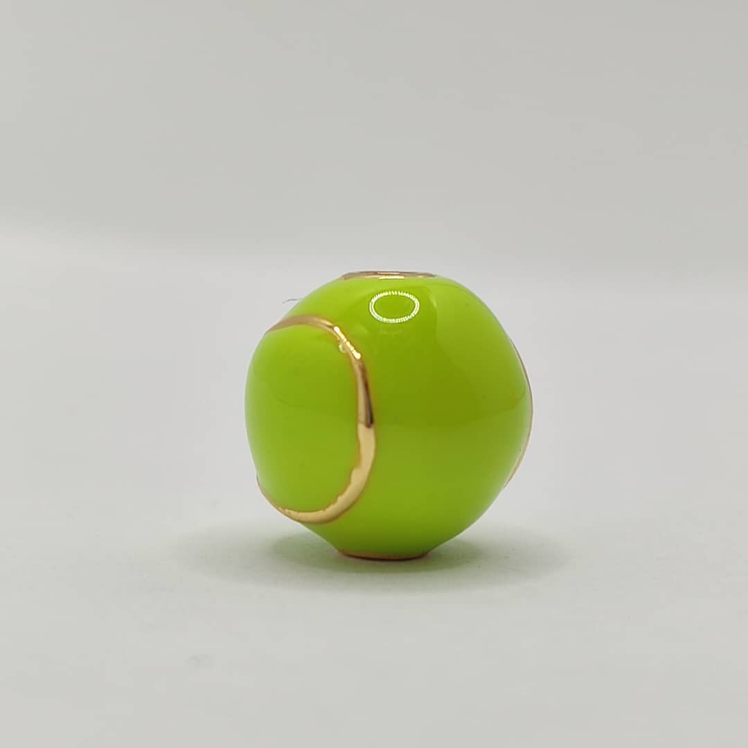 ESMALTADO PASADOR PELOTA DE TENIS VERDE
