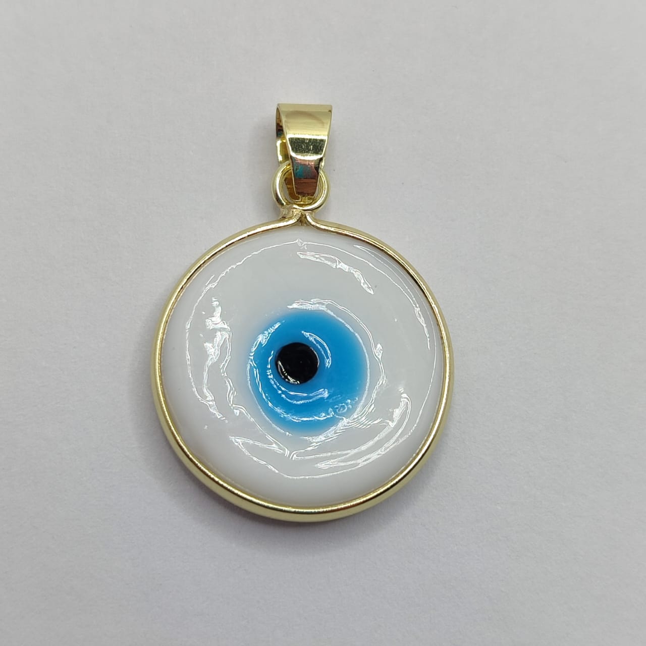 DIJE OJO TURCO BLANCO 15MM