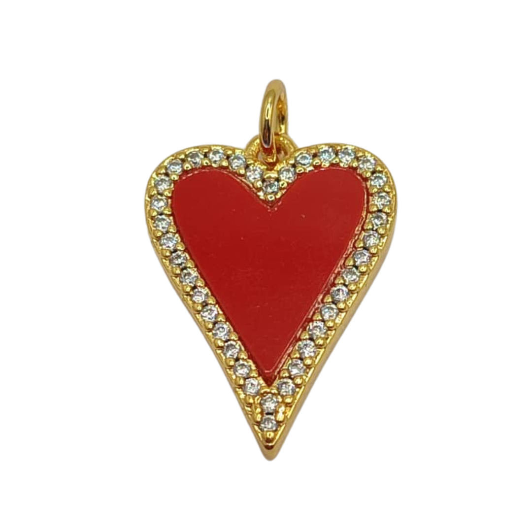 DIJE CIRCON CORAZON ROJO