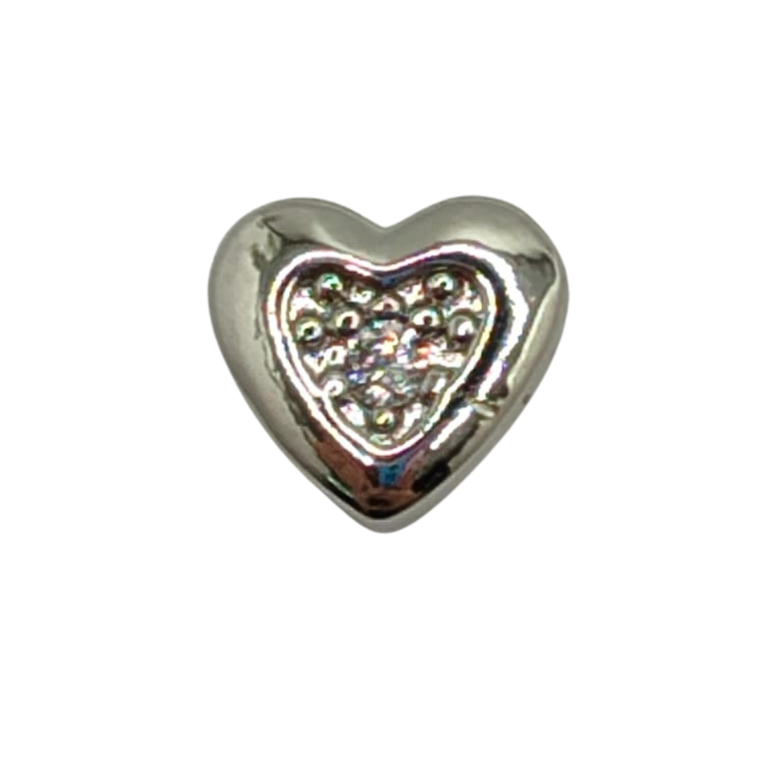 CIRCON PASADOR CORAZON MINI PLATEADO