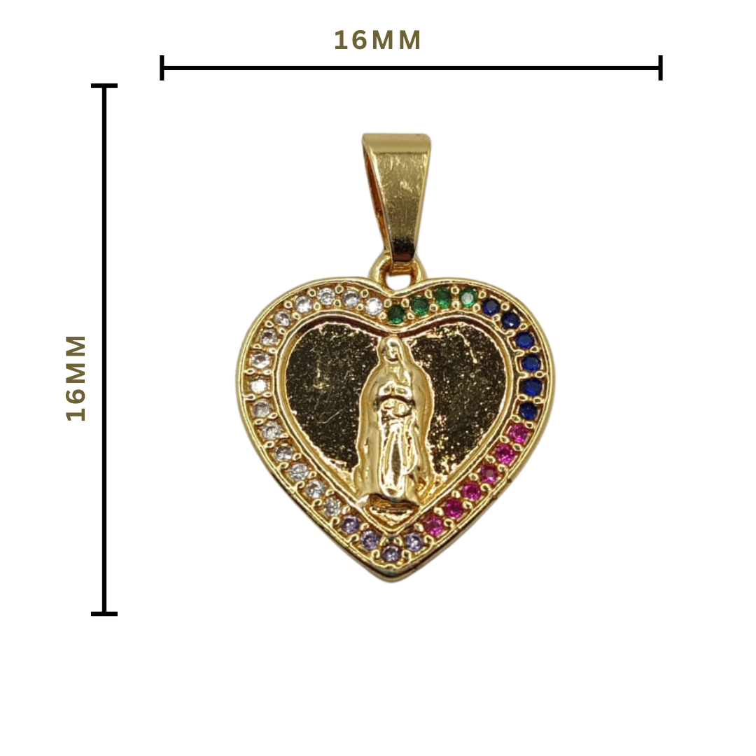 CIRCON DIJE CORAZON DE COLORES VIRGEN DE 3