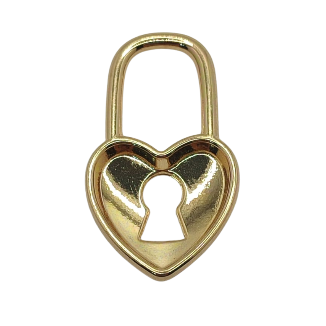 ORO CHINO DIJE CANDADO DE CORAZON 2
