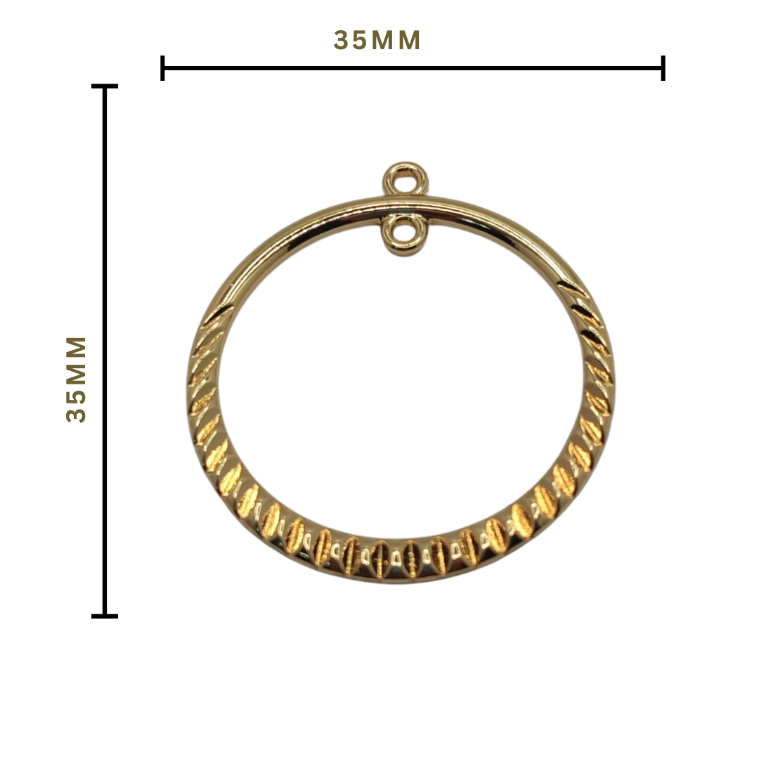 ORO CHINO DIJE CIRCULO GRANDE 3