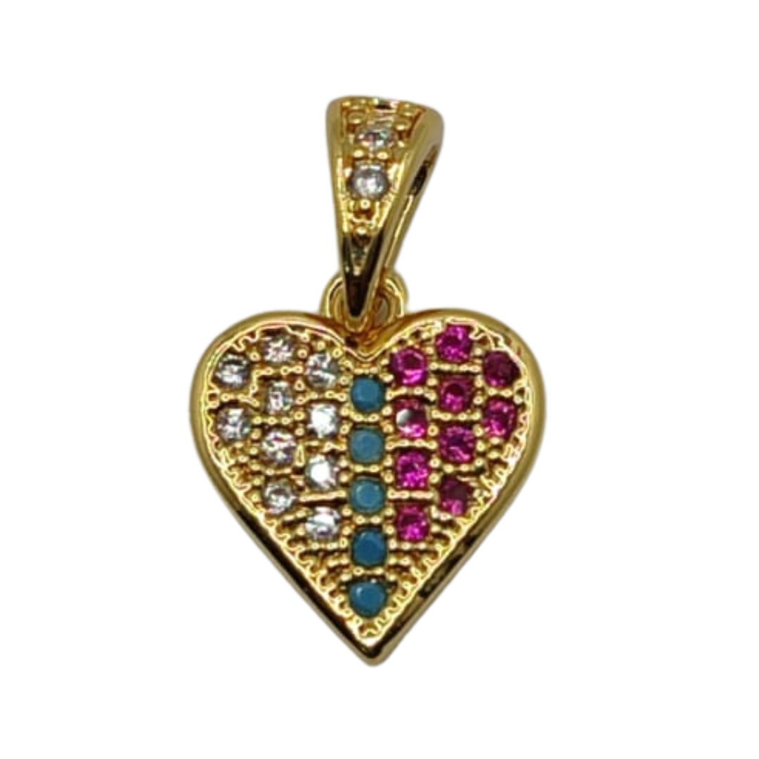 CIRCON DIJE CORAZON ROSADO/ TURQUESA/ TR