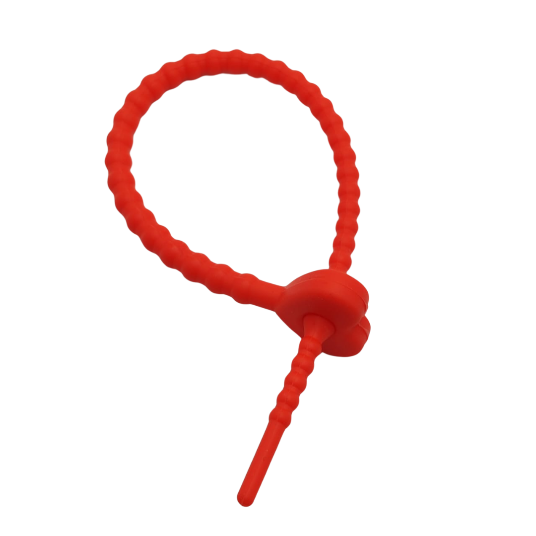 PULSERA DE SILICON CON CORAZON ROJA
