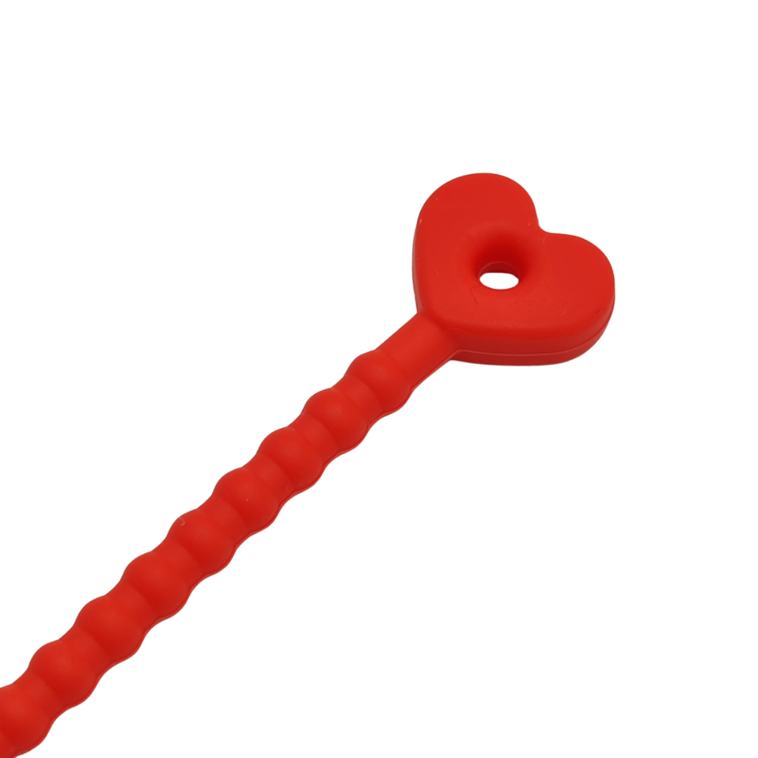 PULSERA DE SILICON CON CORAZON ROJA 2