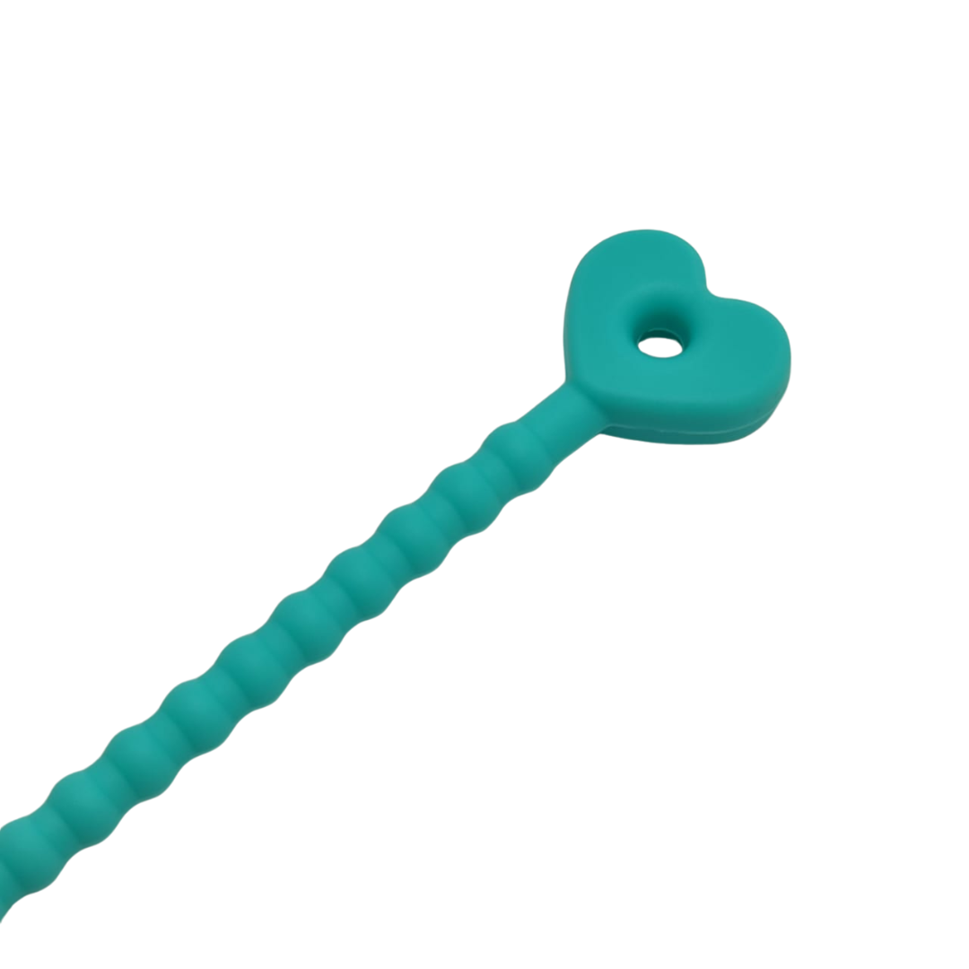 PULSERA DE SILICON CON CORAZON TURQUESA 2