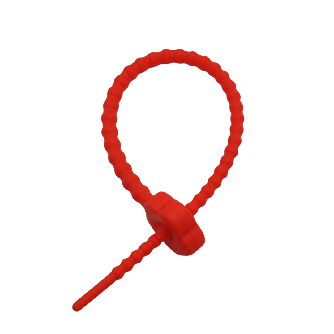 PULSERA DE SILICON CON FLOR ROJA