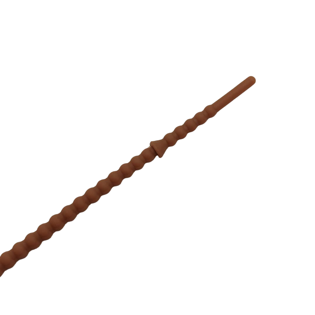 PULSERA DE SILICON CON FLOR MARRON 3