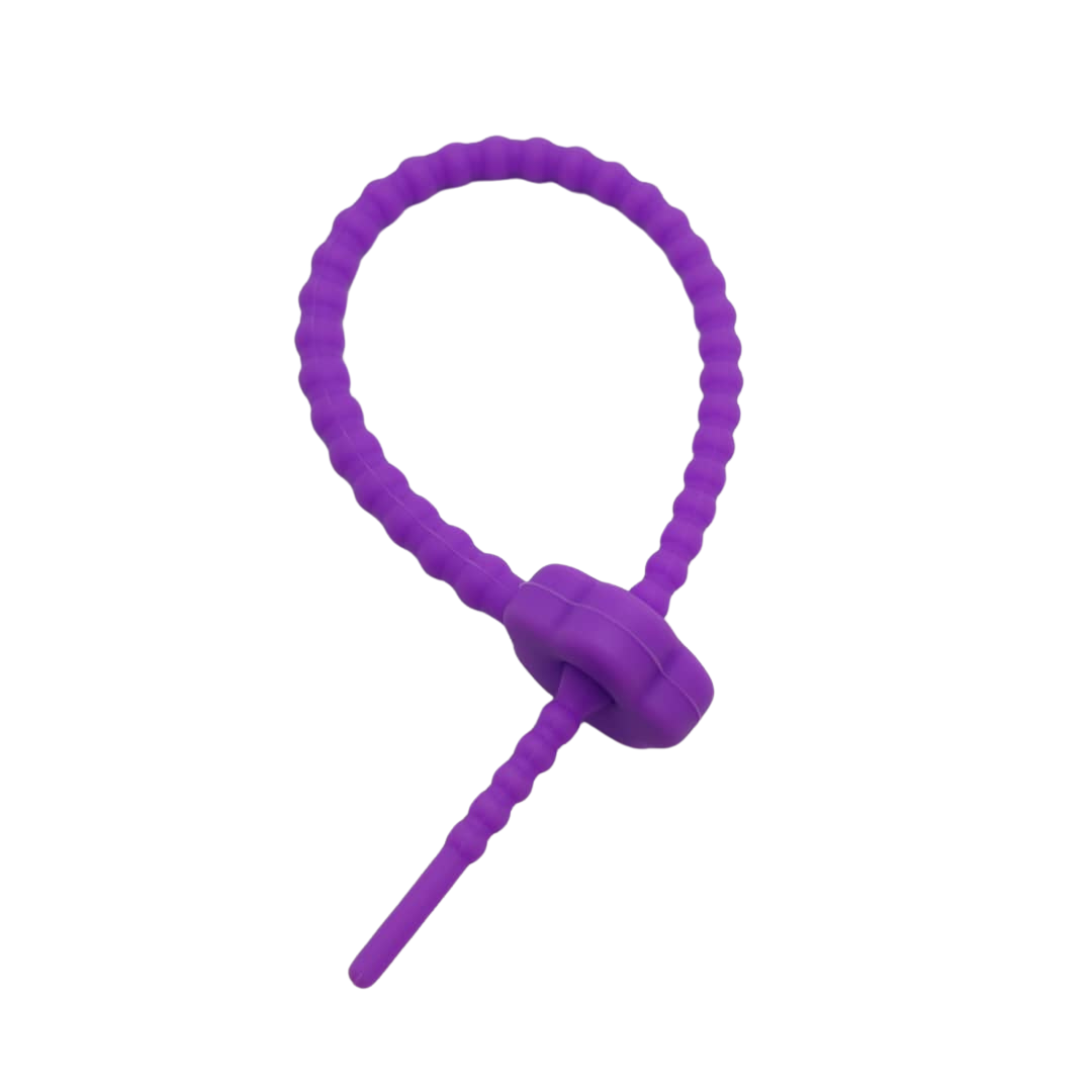 PULSERA DE SILICON CON FLOR MORADA
