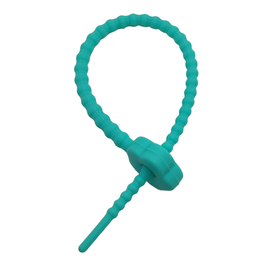 PULSERA DE SILICON  CON FLOR TURQUESA