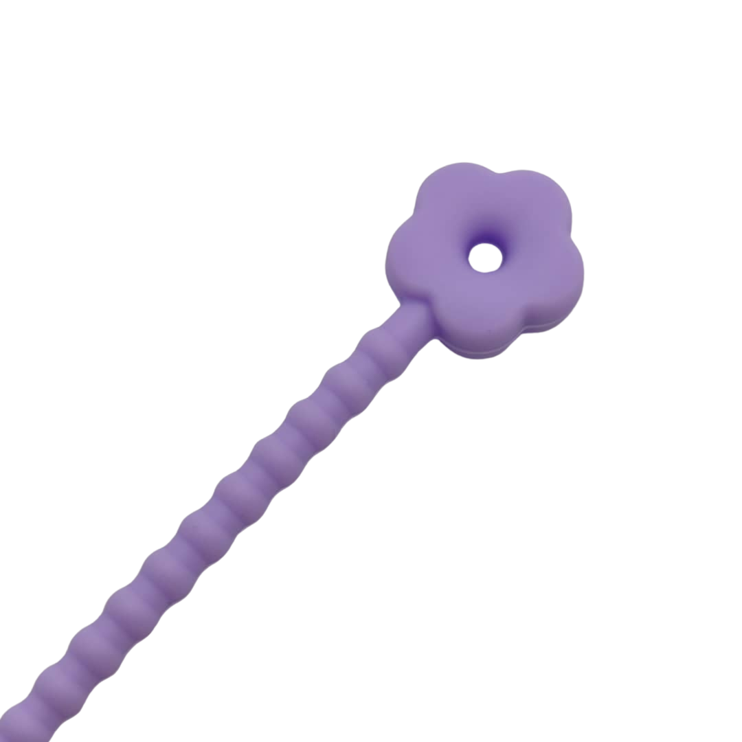 PULSERA DE SILICON CON FLOR LILA 2