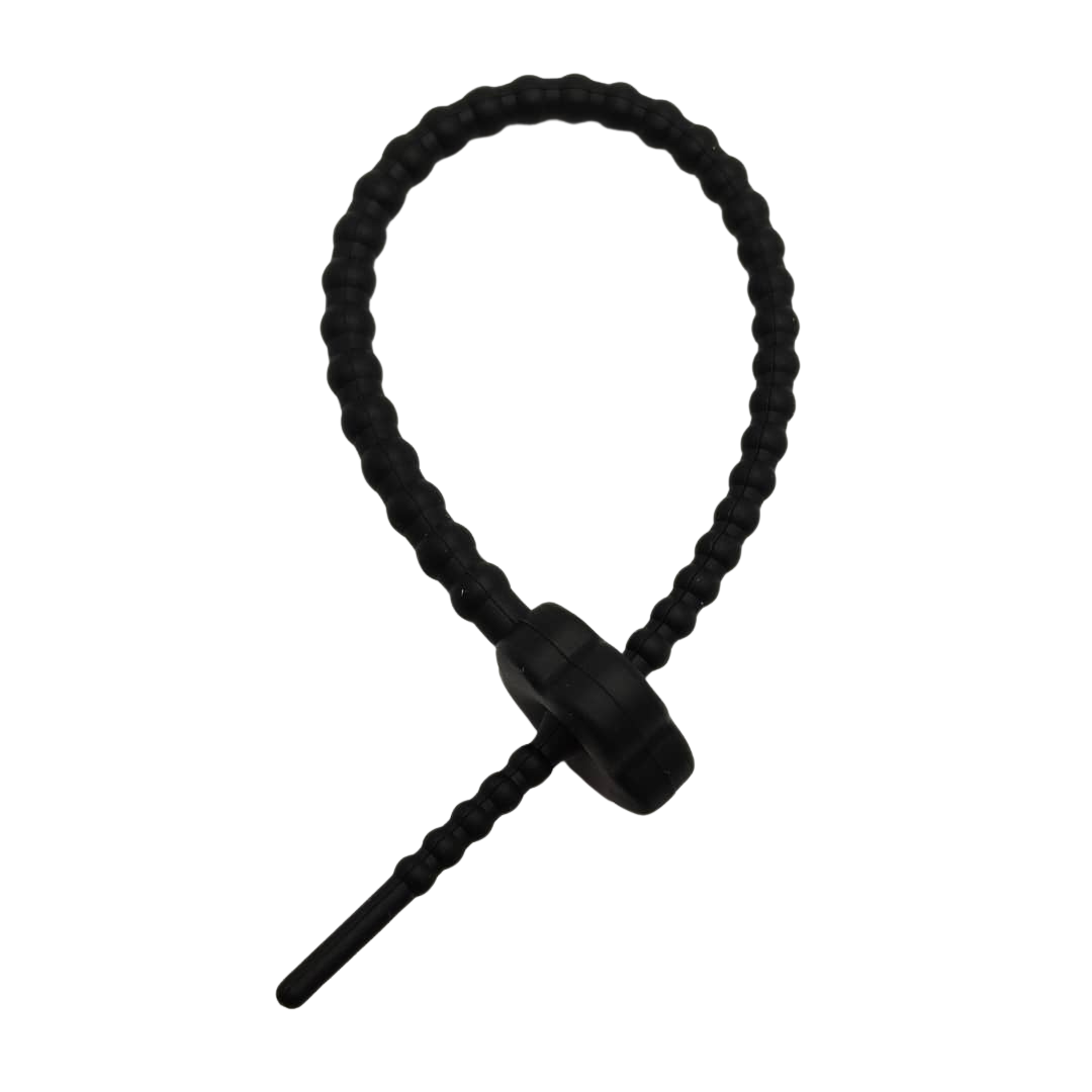PULSERA DE SILICON CON FLOR NEGRA