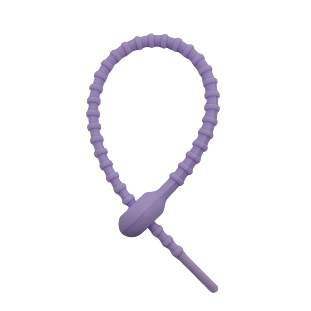 PULSERA DE SILICON LILA CON PASADOR OVALADO