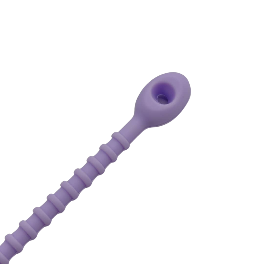 PULSERA DE SILICON LILA CON PASADOR OVALADO 2