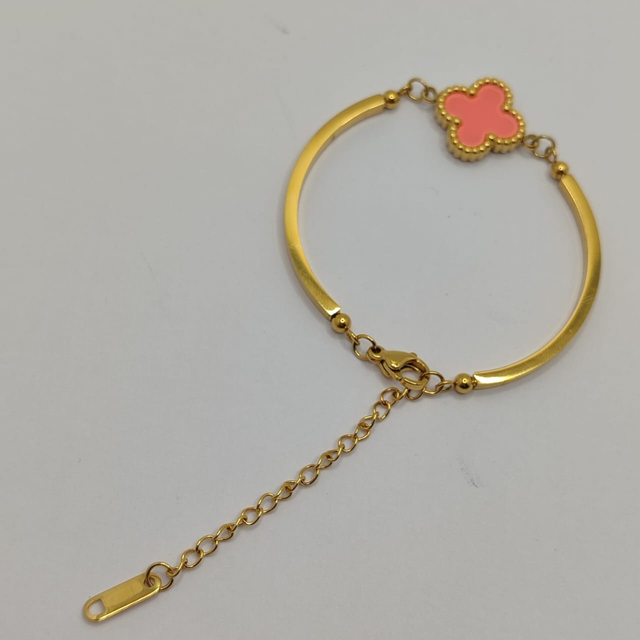 BRAZALETE TREBOL ROSADO