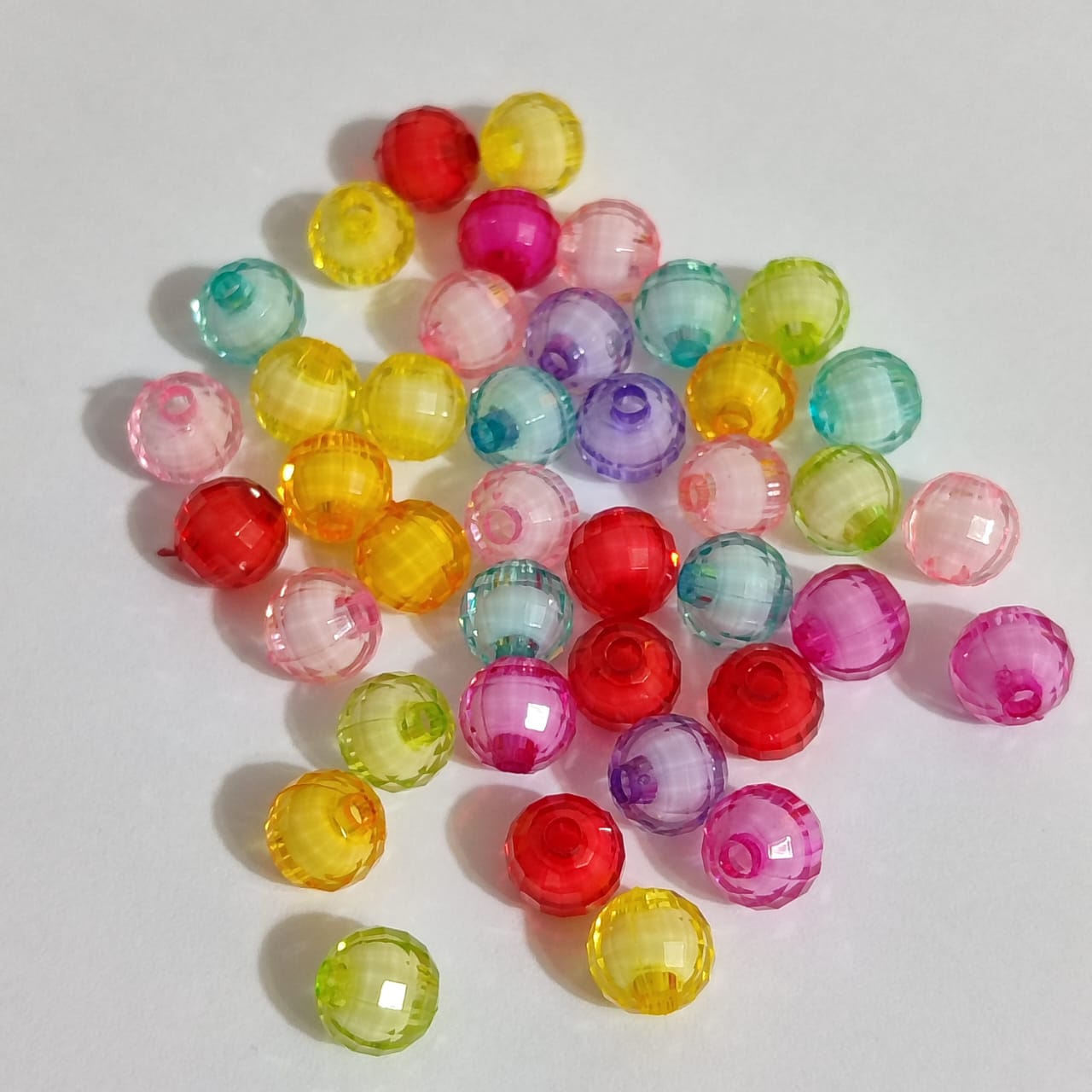 BOLSA ACRILICO APROX 40 UND BOLA DE DISCO MULTICOLOR