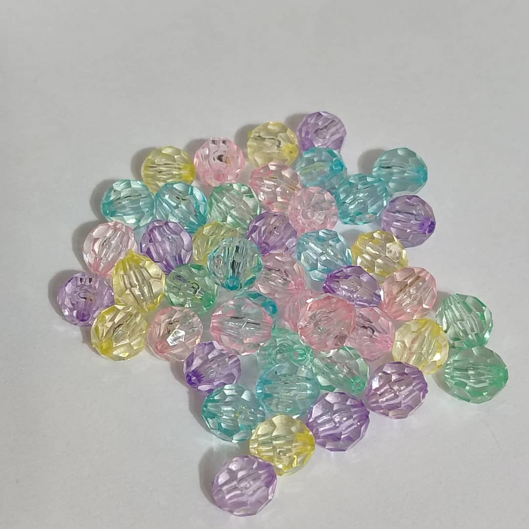 BOLSA ACRILICA APROX 45UND ESFERAS TRASLUCIDA DE COLORES