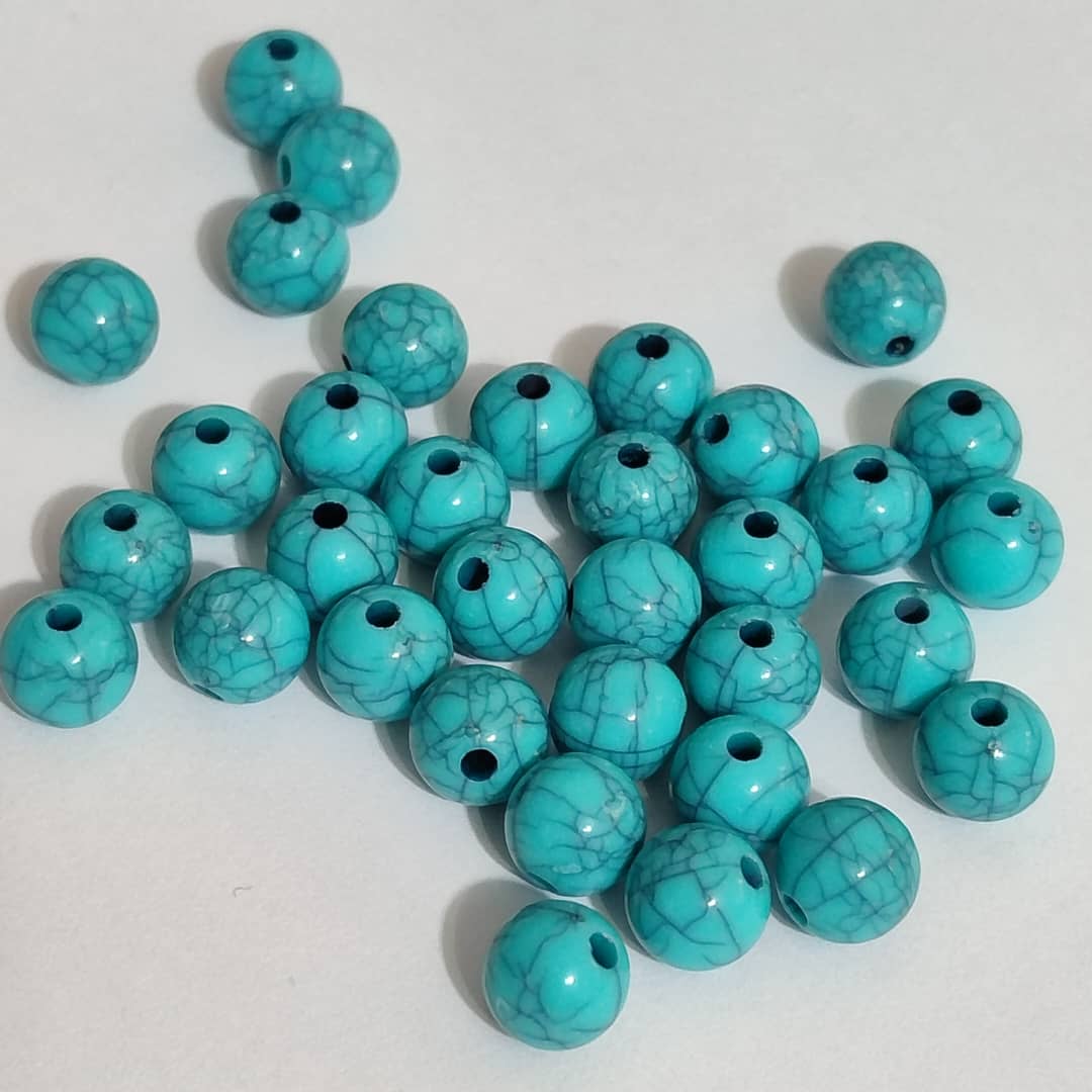 BOLSA ACRILICA APROX  35UND ESFERA MARMOLIADA AZUL