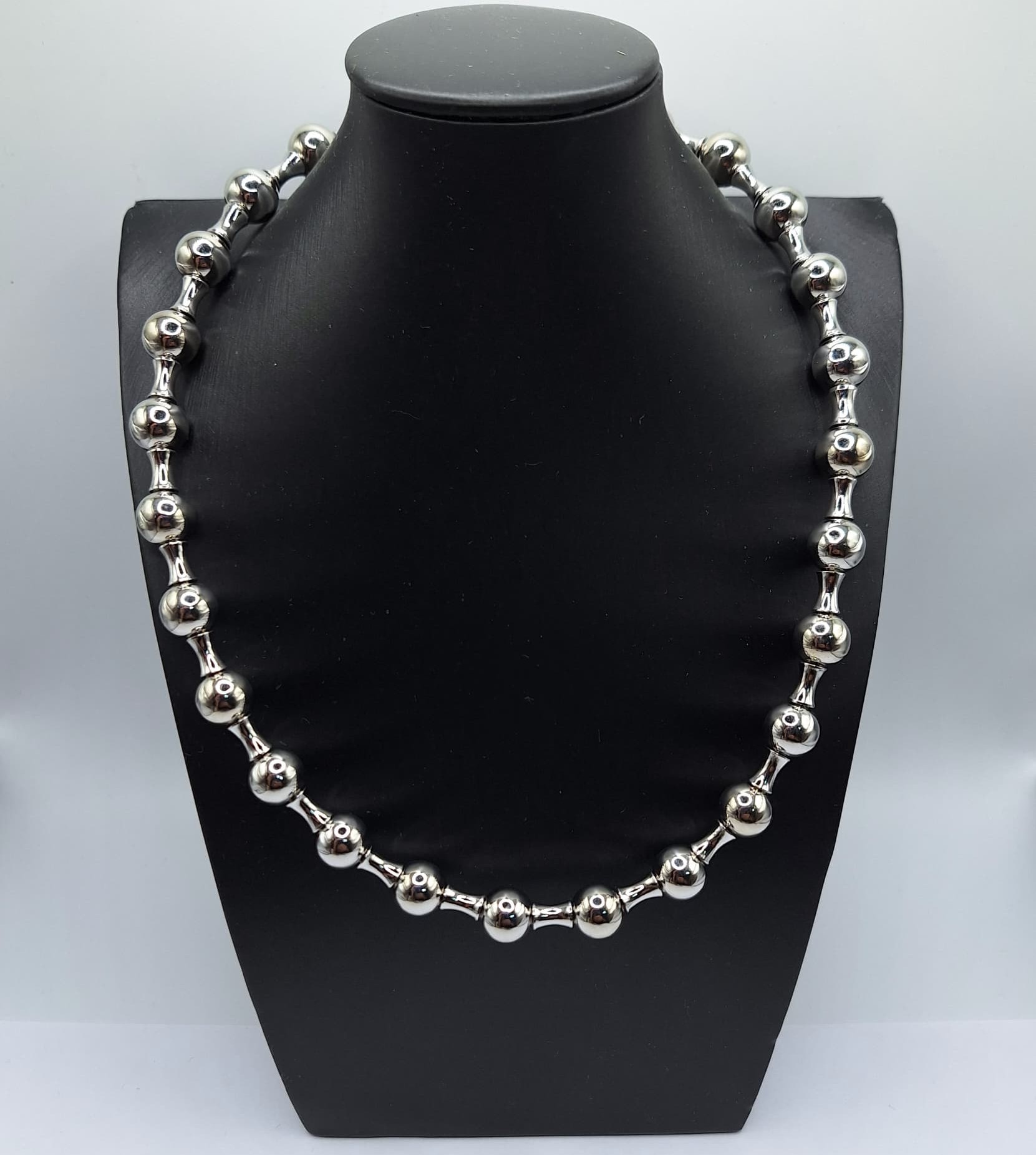 COLLAR BALIN SILVER SEPARADOR DE HUESITO 10MM