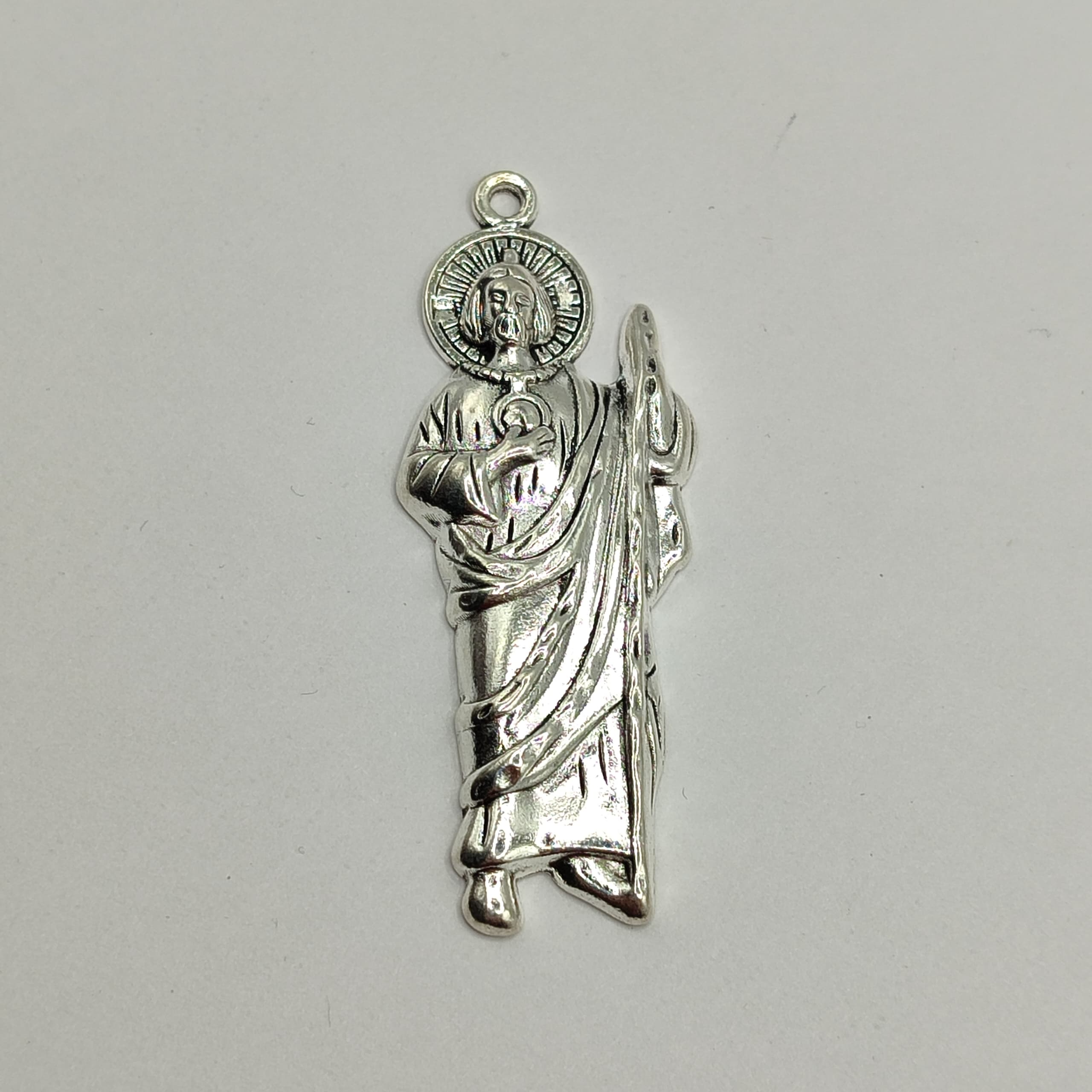 SILVER DIJE DE SAN JUDAS TADEO SILUETA GRANDE