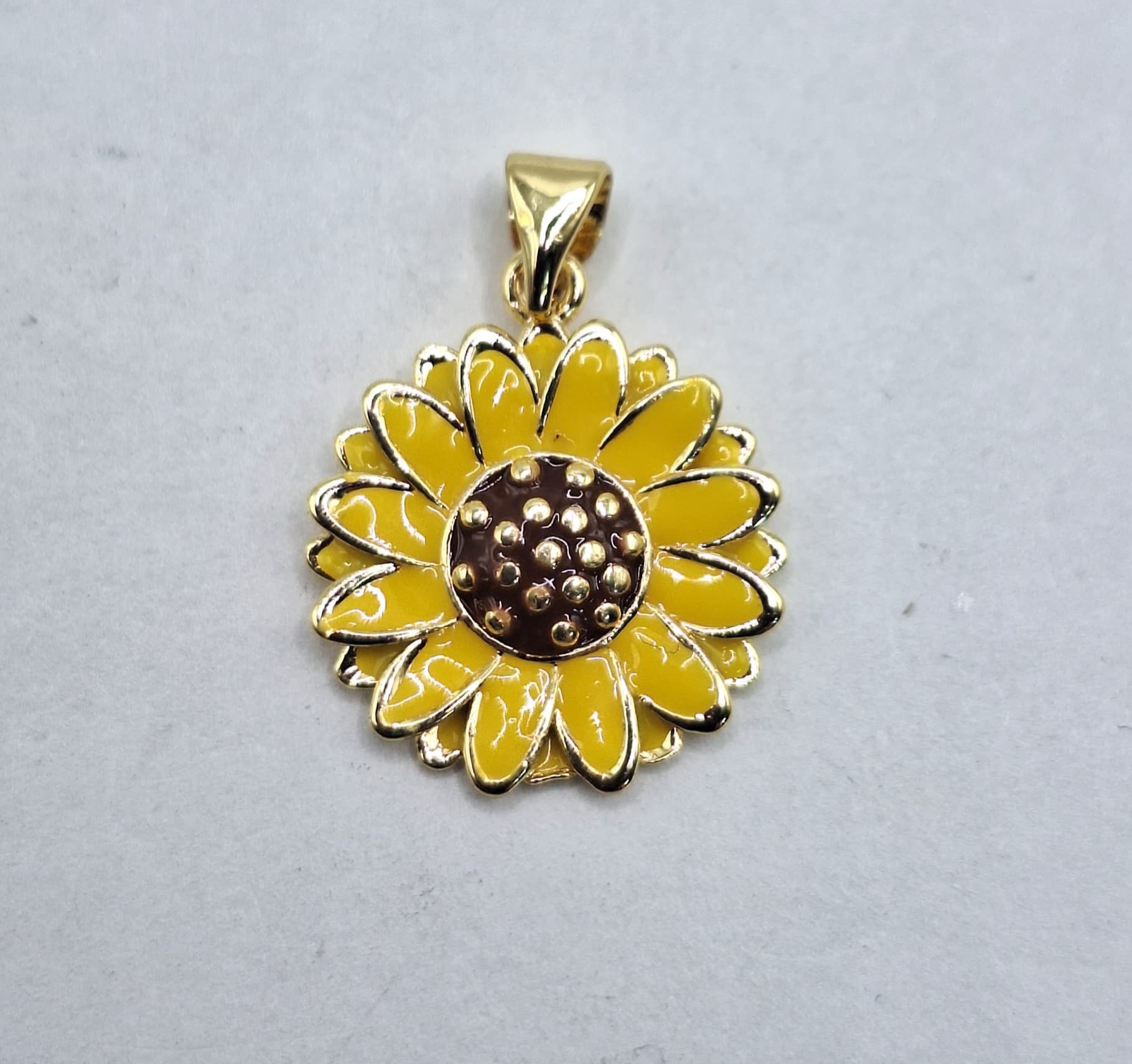 DIJE DE ORO CHINO FLOR DE GIRASOL
