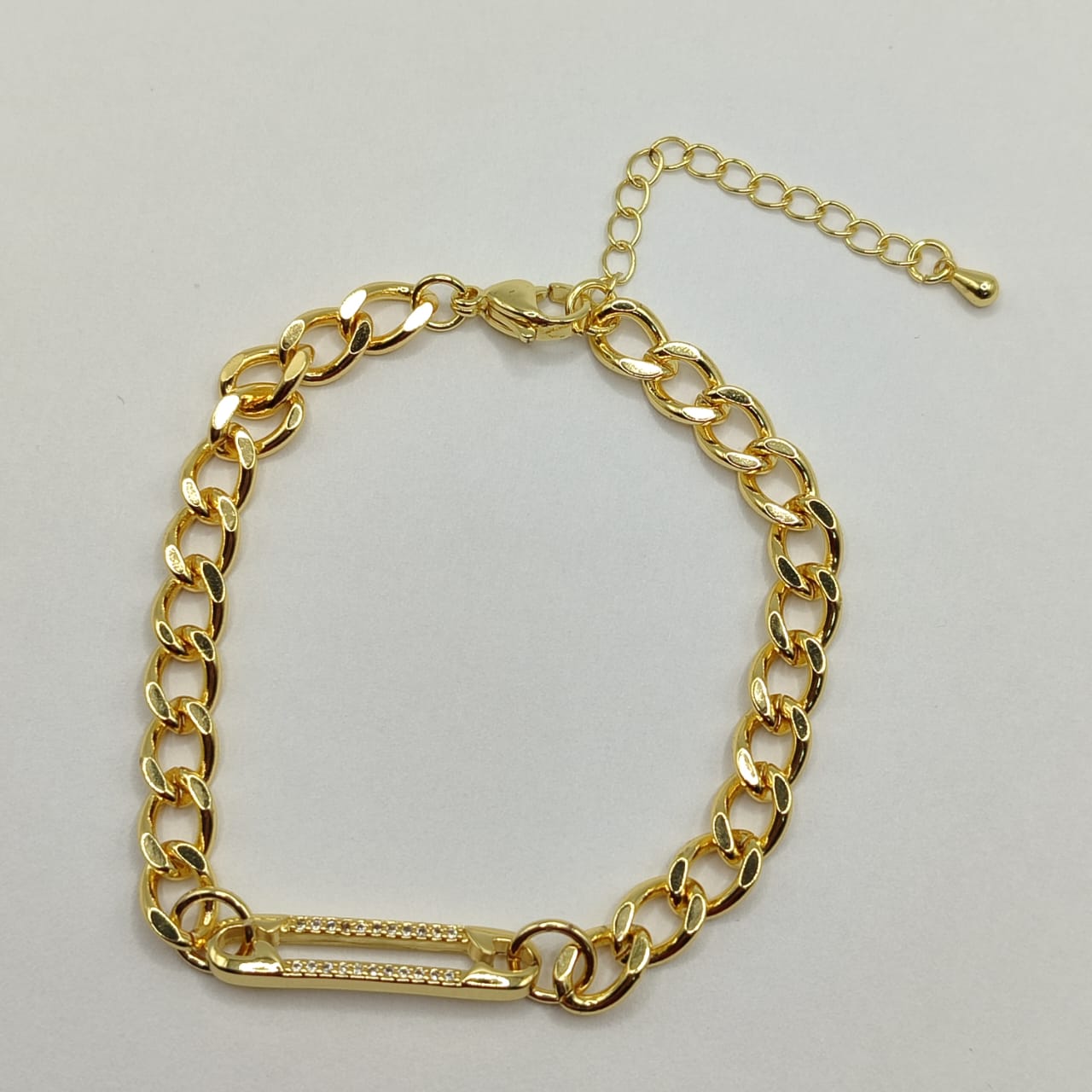 PULSERA CONECTOR ALFILER ESLABON GRUESO