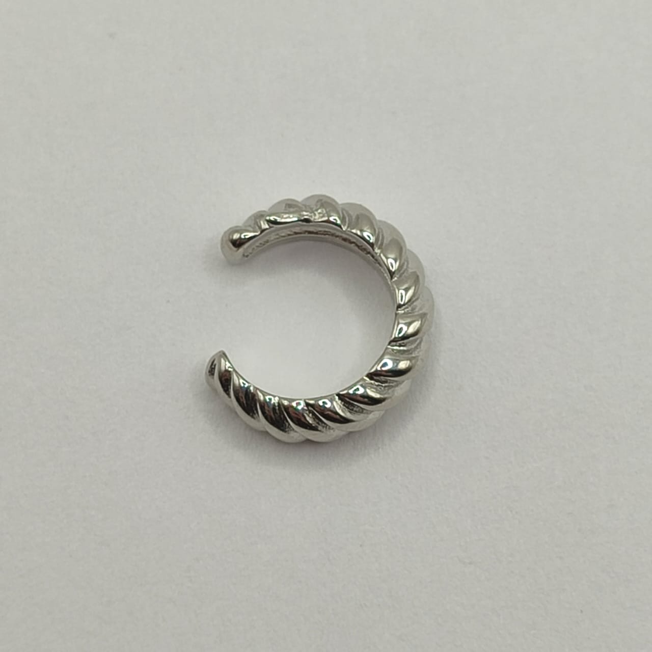 EAR CUFF ORO CHINO ESTRIADO SILVER