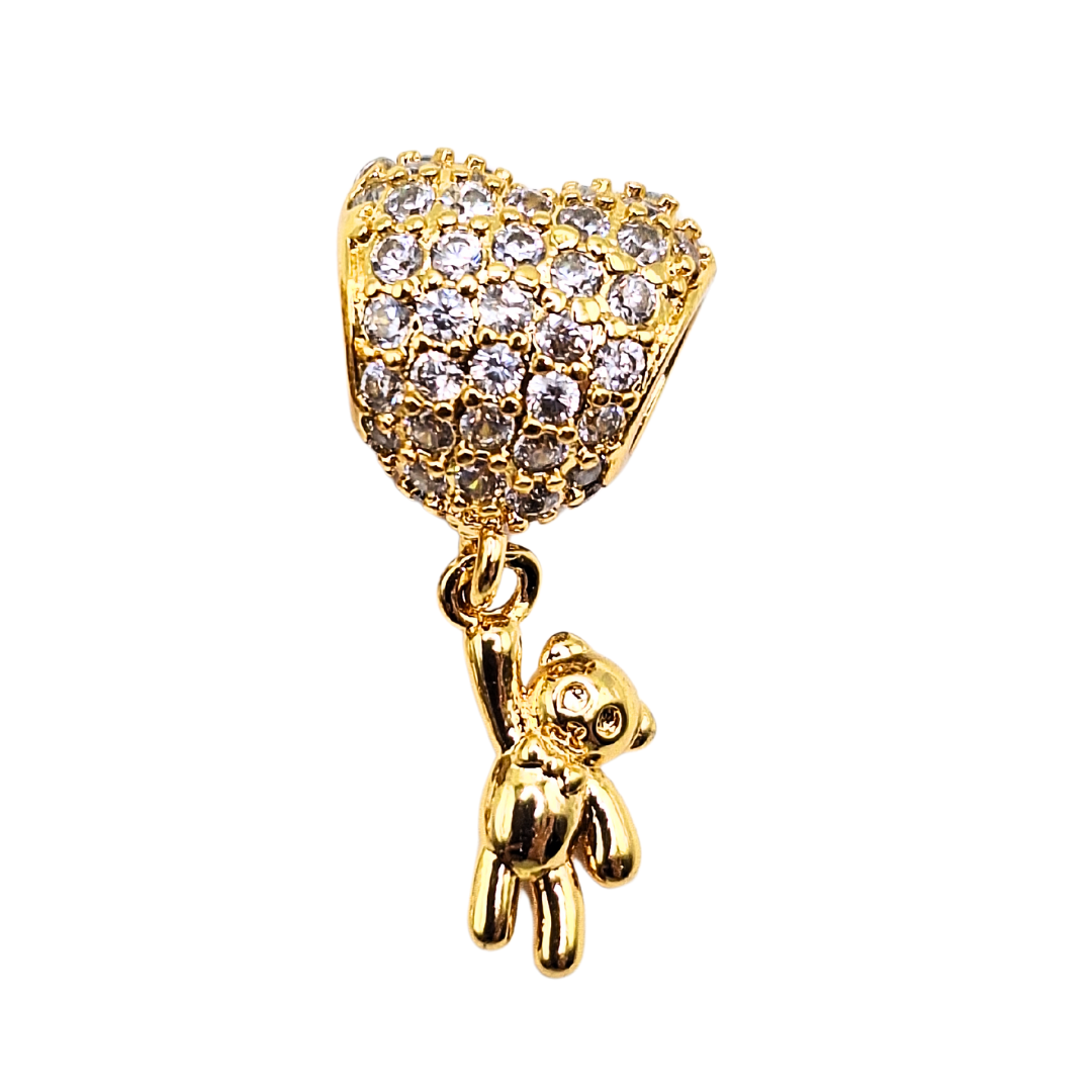 PANDORA PASADOR CON OSO GOLD