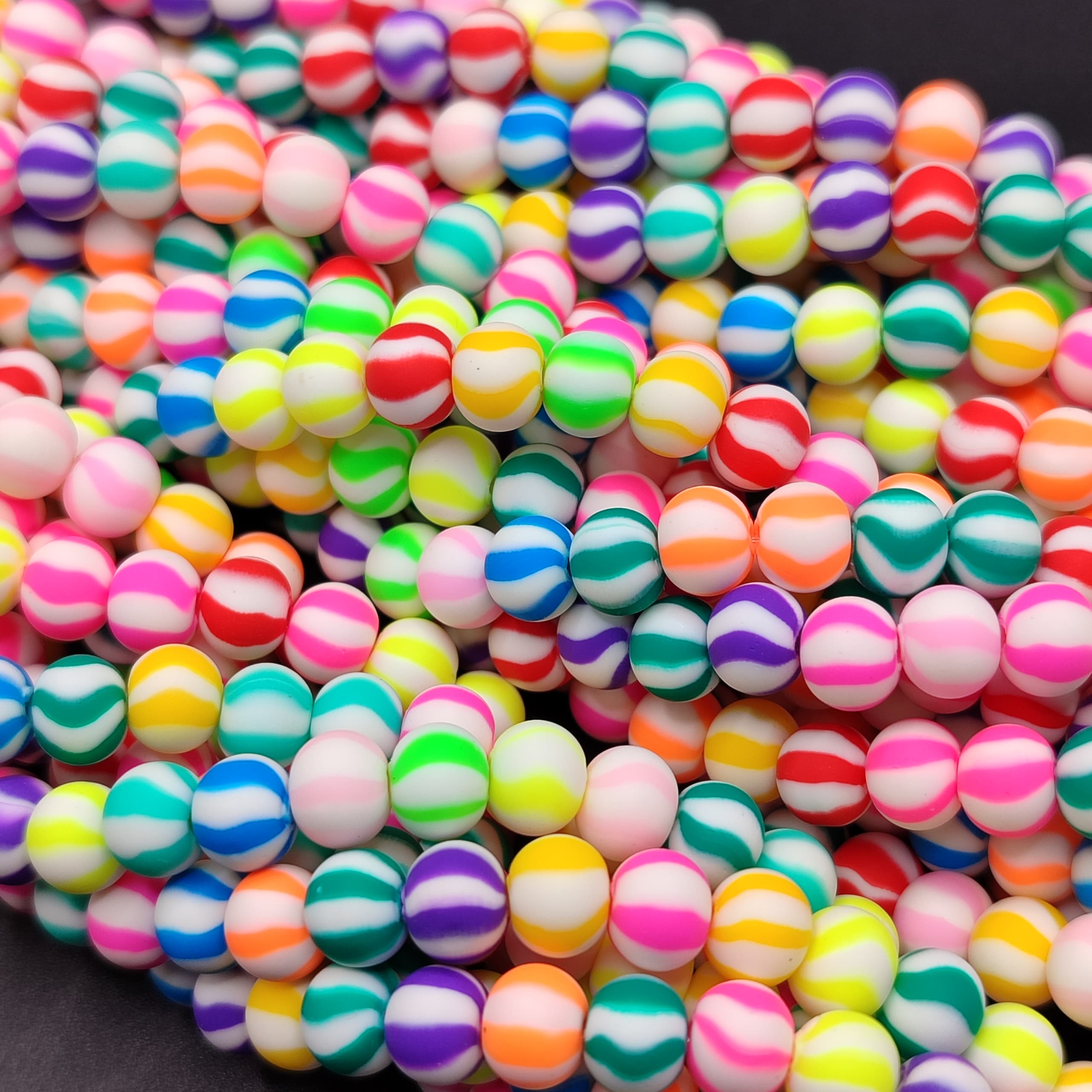 FIMO ESFERA CARAMELO DE COLORES 6MM