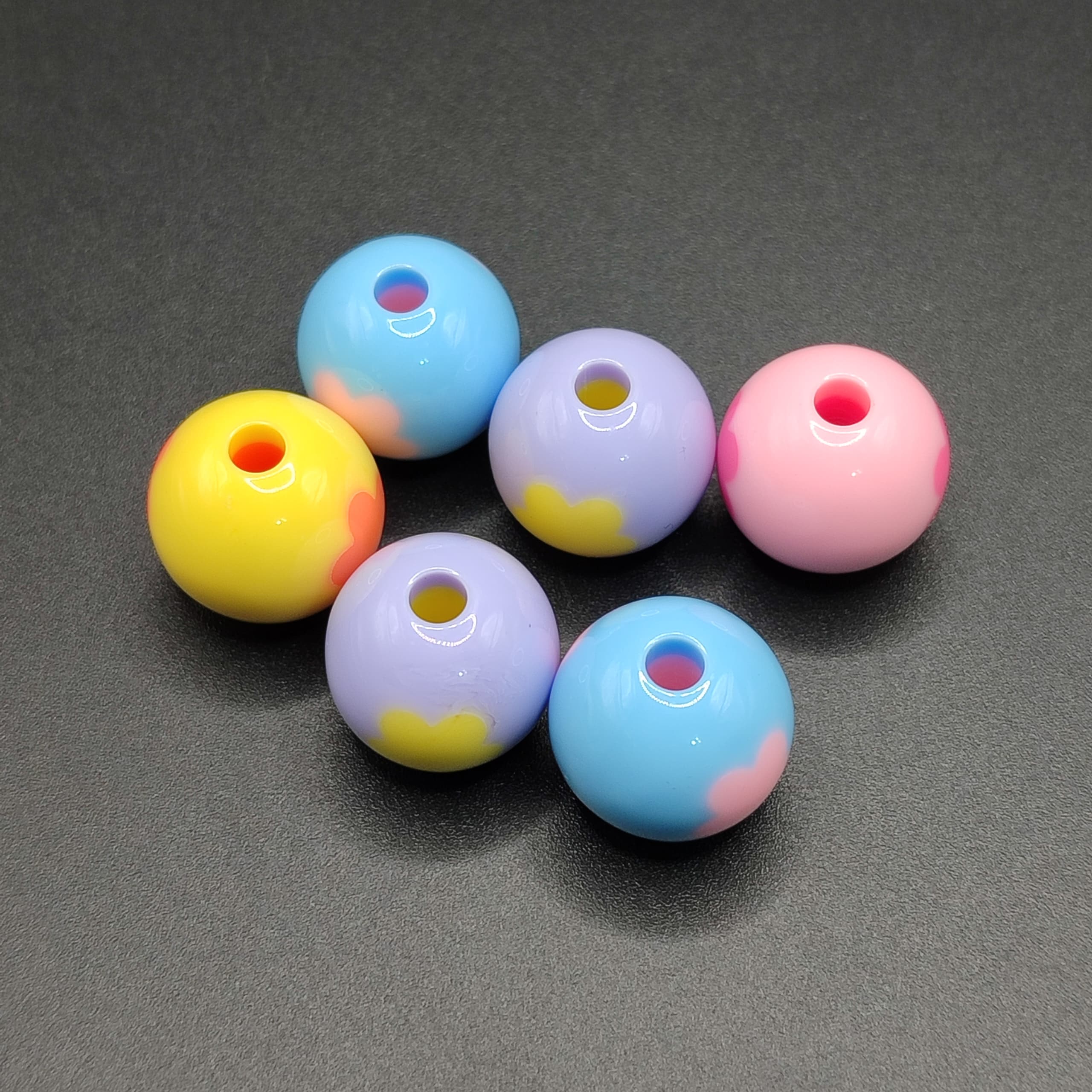 BOLSA 6 UND ESFERA DE COLORES CON CORAZON