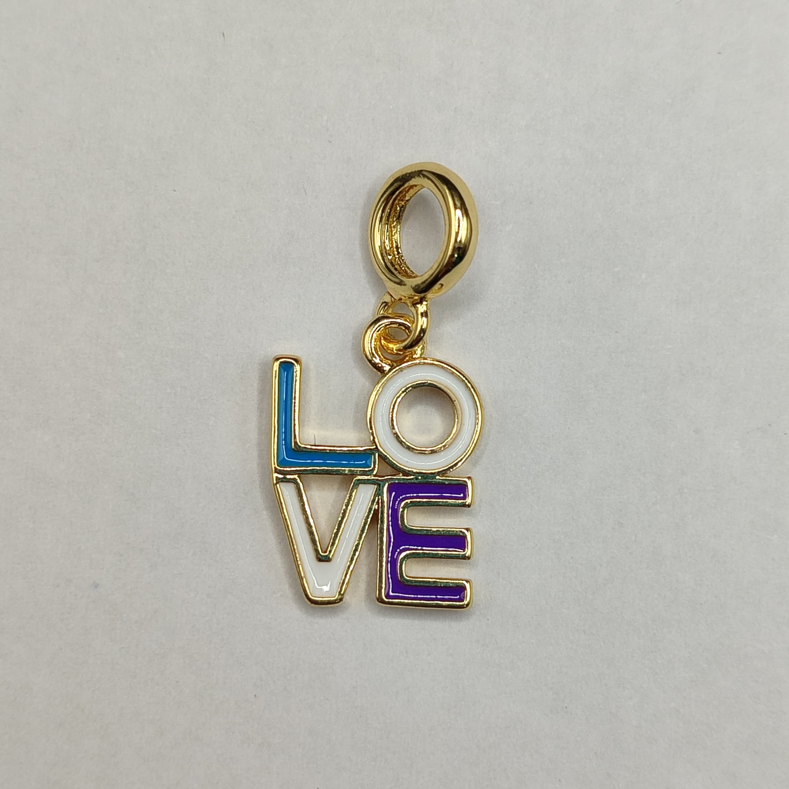 DIJE PANDORA LOVE AZUL Y MORADO