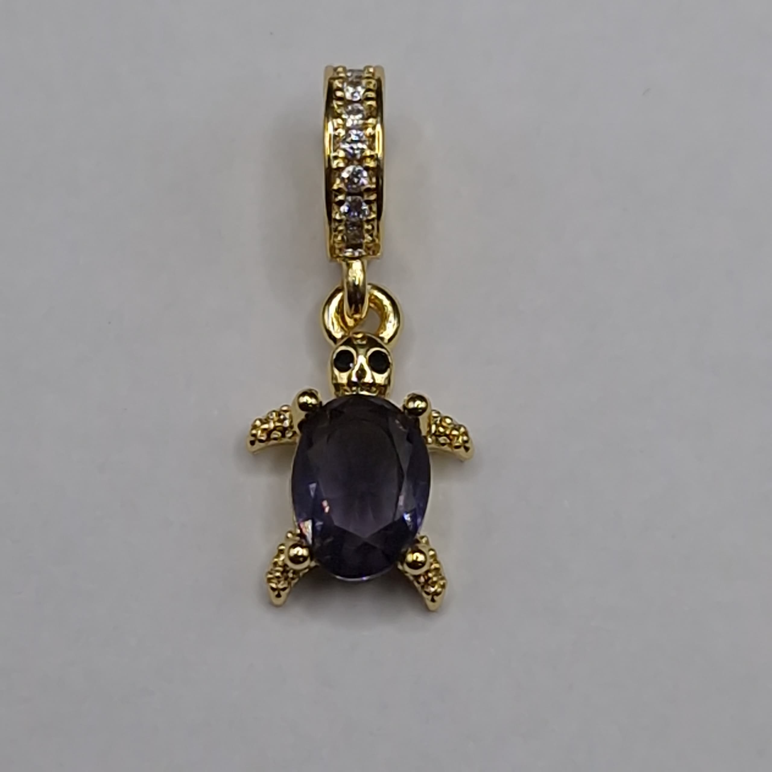 DIJE PANDORA TORTUGA CIRCON MORADO