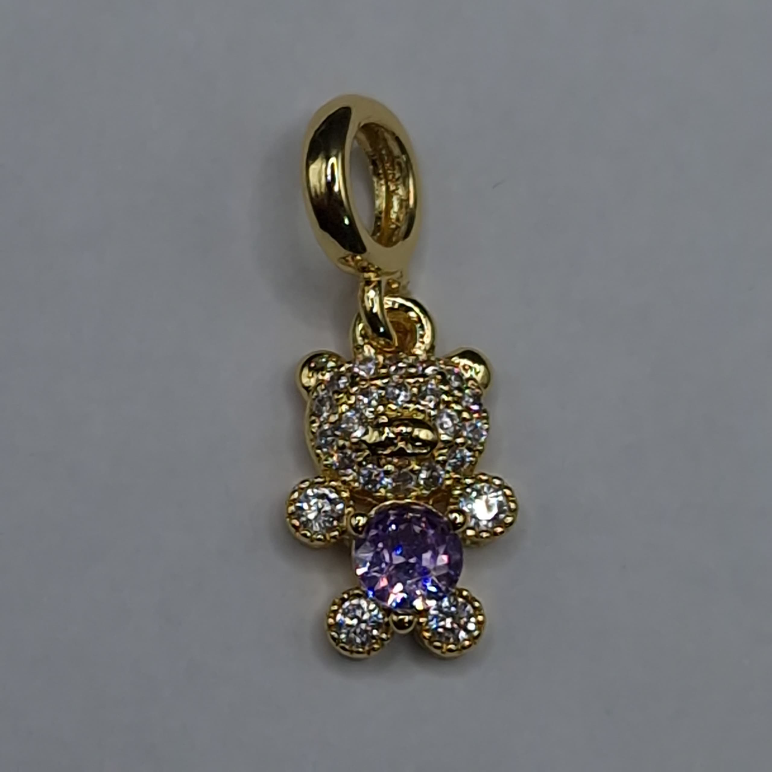 DIJE PANDORA OSO CON CIRCON MORADO