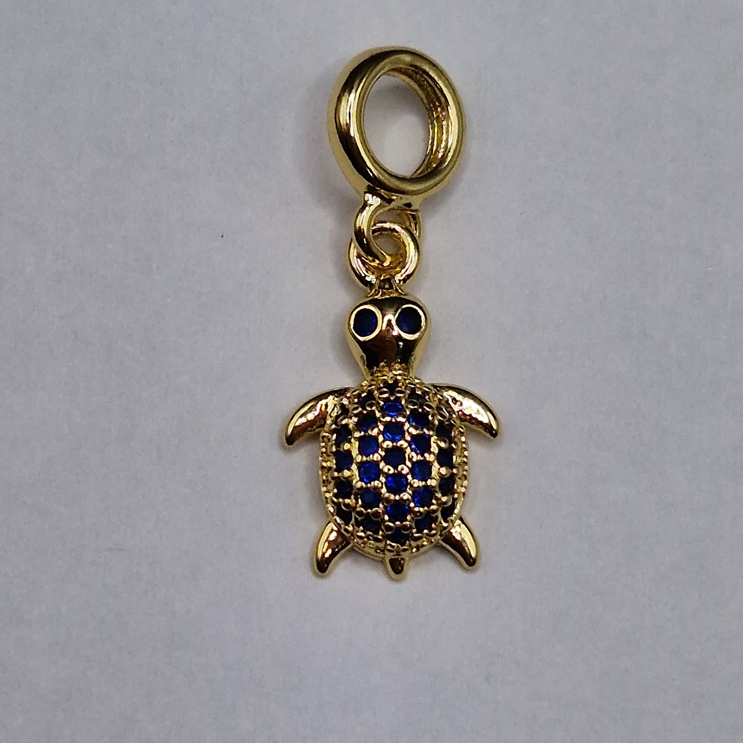 DIJE PANDORA TORTUGA CON CIRCONES AZULES
