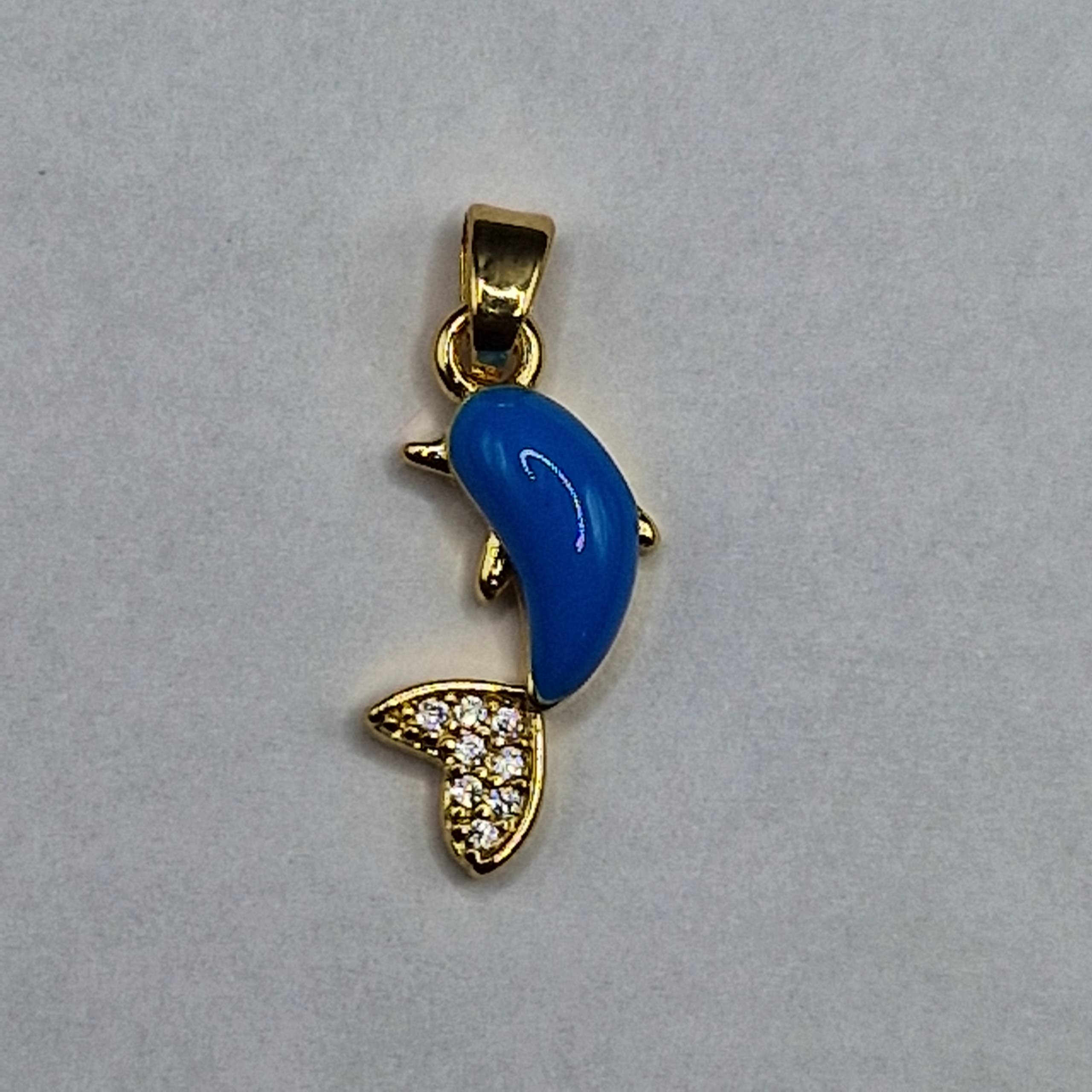 DIJE DE CIRCON DELFIN AZUL