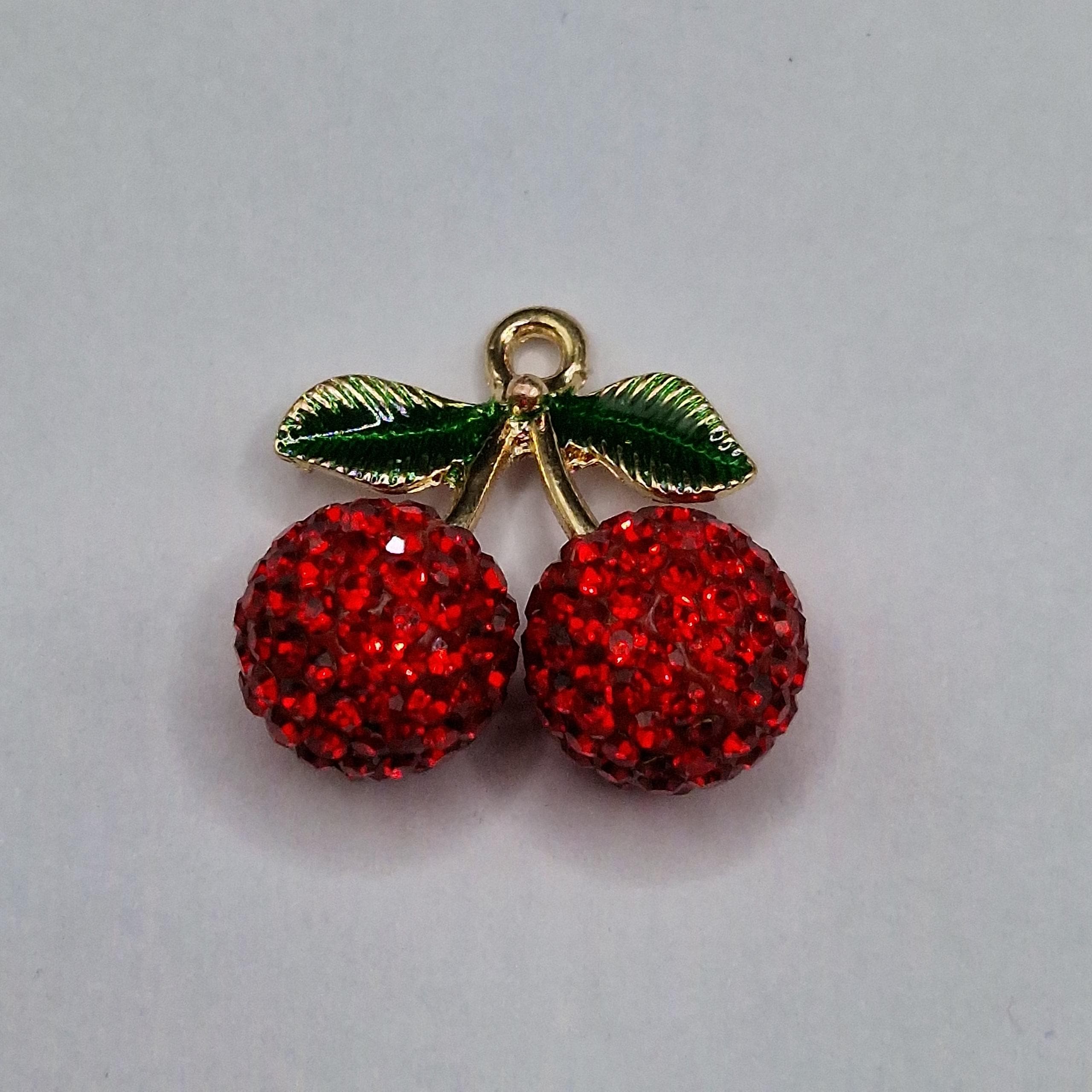 DIJE ORO CHINO CEREZA 12MM CON CIRCON