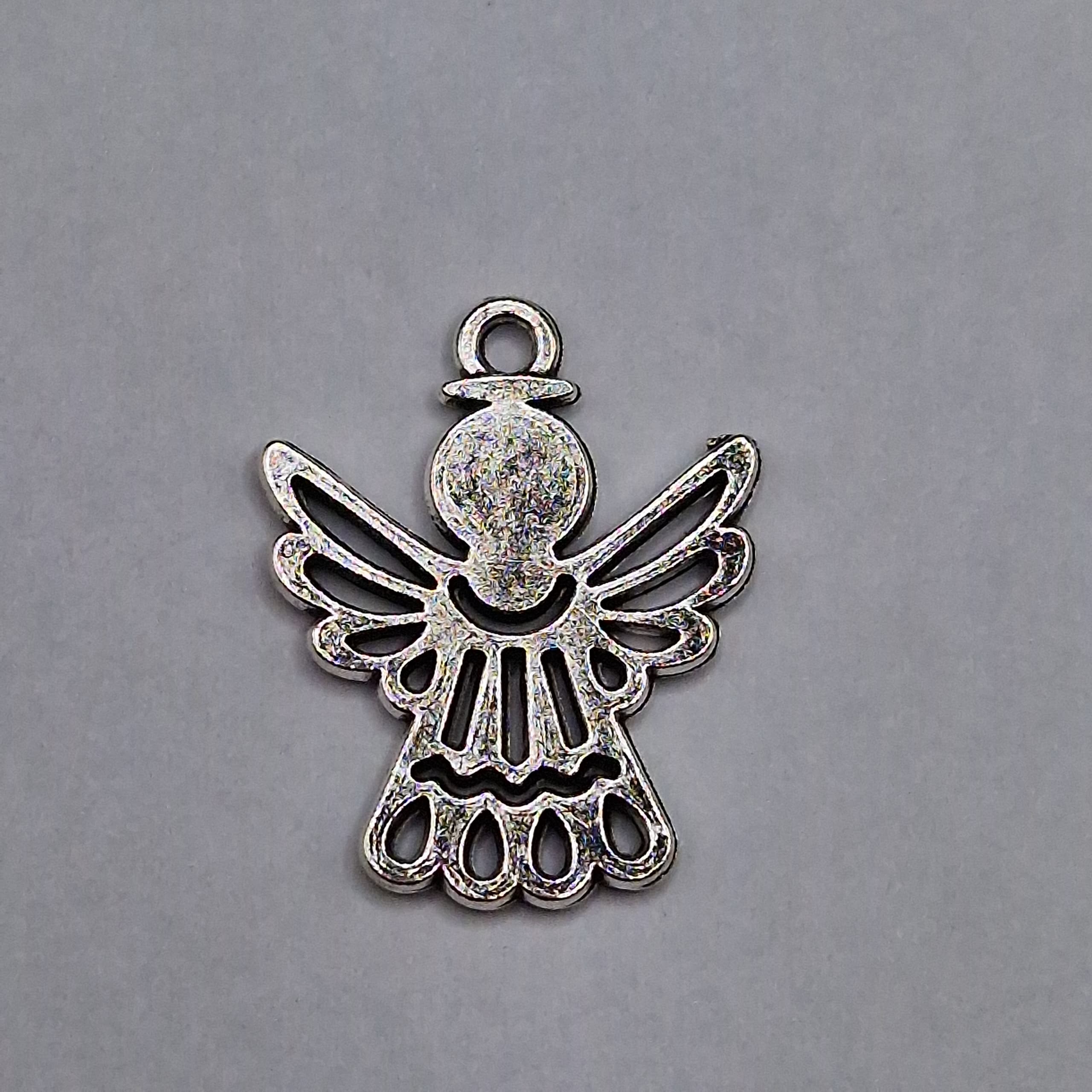 ACERO DIJE ANGEL PLATEADO