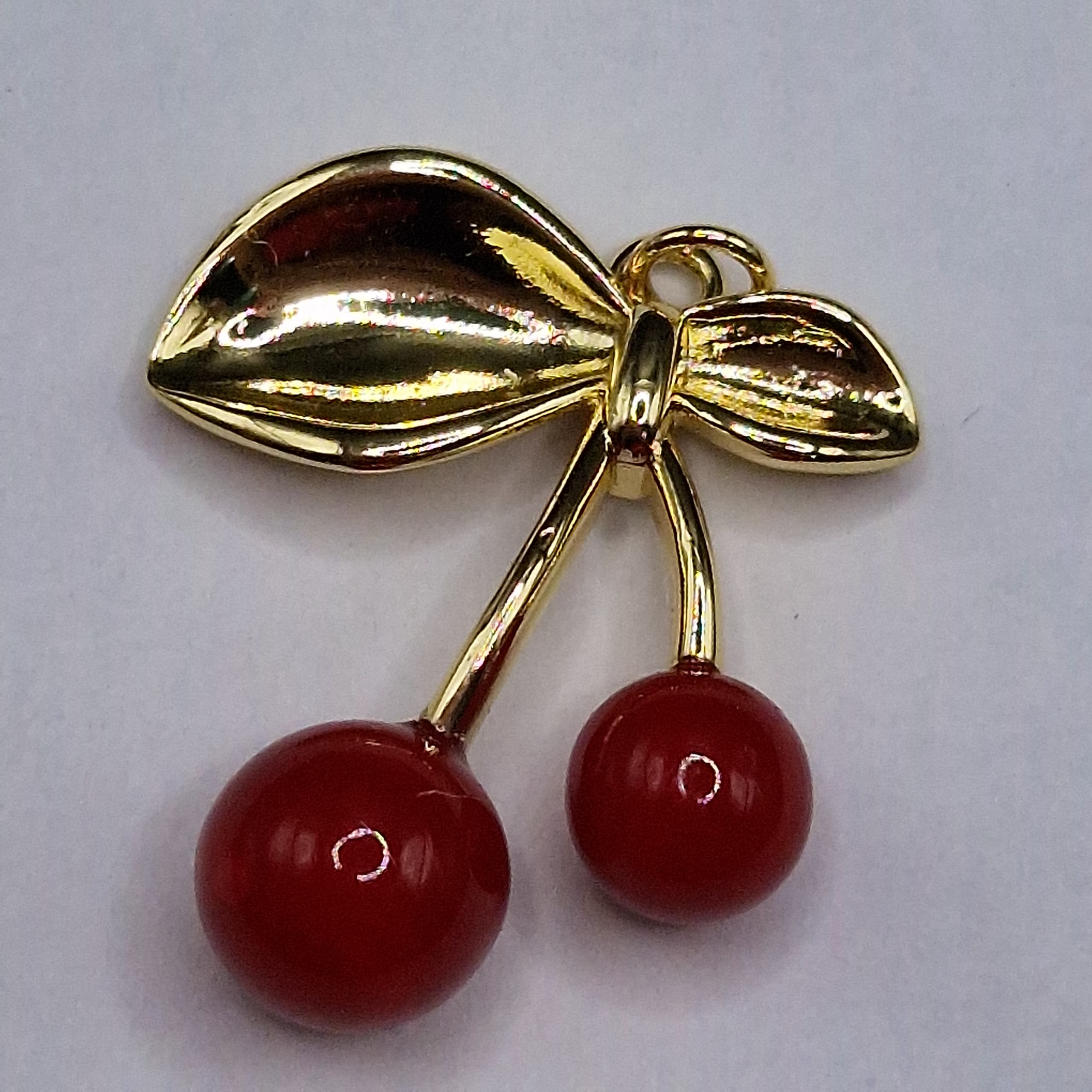 ORO CHINO DIJE DE CEREZA 26X30