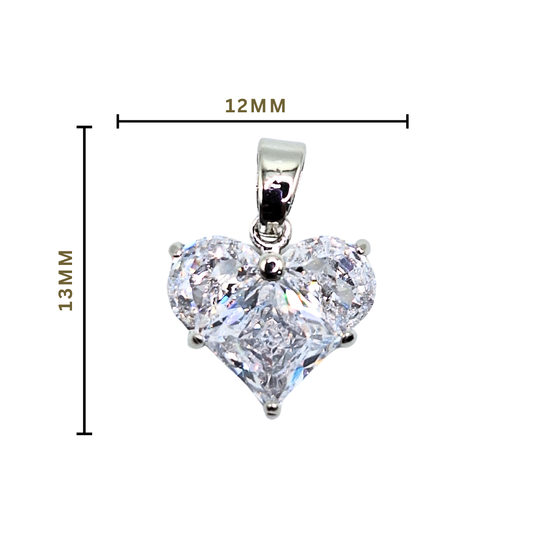 DIJE CIRCON CORAZON PLATEADO 2